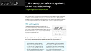 @thisNatasha
IS TLS Fast Yet?
istlsfastyet.com
 