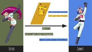 @thisNatasha
Key = 3
Let’s get that Pikachu!
=
Ohw’v jhw wkdw Slndfkx!
Jessie James
Ohw’v jhw wkdw Slndfkx!
=
Let’s get that Pikachu!
 