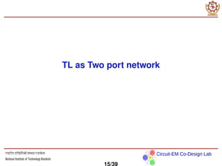 Circuit-EM Co-Design Lab
TL as Two port network
15/39
 