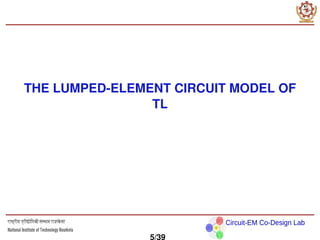 Circuit-EM Co-Design Lab
THE LUMPED-ELEMENT CIRCUIT MODEL OF
TL
5/39
 