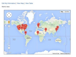 Map of student lcoations
 