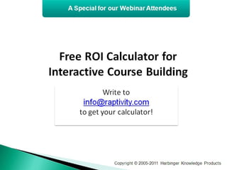 Interactive Courses on a Shoestring Budget