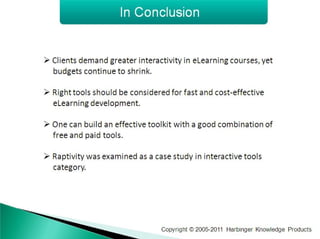 Interactive Courses on a Shoestring Budget