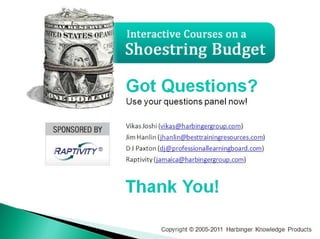 Interactive Courses on a Shoestring Budget