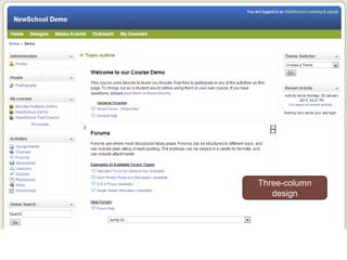Three-column
   design
 