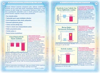Maharishi’nİn Transandantal Medİtasyon Yöntemİ—Eşsİz ve Benzersİz
18 19
Her Ulusun Yenİlmezlİğİnİ ve Kalıcı Dünya Barışını Yaratmak
Kapsamlı bilimsel araştırma sonuçlarına göre, nüfusun yüzdebirinin
karekökü, tek bir yerde toplu olarak Transandantal Meditasyon’la, Yoga
uçuÅşunun da dahil olduğu ileri Transandantal Meditasyon Sidhi Progra-
mını uyguladığında, toplumdaki uyum ve olumlu gelişmeler çarpıcı bir
şekilde artmakta, aşağıdaki sonuçlar ortaya çıkmaktadır:
•	 Suç oranında azalma
•	 Toplumdaki genel yaşam niteliğinde yükselme
•	 Devlet başkanlarının daha olumlu yaklaşımları
•	 Ekonomik eğilimlerde gelişme
•	 Uluslar arasında işbirliği artışı
•	 Ulusal ve uluslar arası uzlaşmazlıklarda azalma
•	 Silahlı çatışmalarda azalma
•	 Terörde azalma ve
•	 Barışta ilerleme kaydedilmesi
Ulusal Başkentlerde
Suçun Azalması
YOGA UÇUŞUNU DA İÇEREN TRANSANDANTAL
MEDİTASYON SİDHİ PROGRAMI İLE
p < .005 p < .000001p < .0001
Toplamsuçtadeğişimyüzdesi
-5
0
-15
-25
-20
-10
Filipinler WashingtonHindistan
G7b
H33
Yoga uçuşunu da içeren
Transandantal Meditasyon Sidhi
uygulaması ile büyük
şehirlerdeki suç oranının
azalması: Nüfusun yüzde birinin
karekökünden fazlasının
Transandantal Meditasyon Sidhi
Programını uyguladığı dönemlerde
suç oranı düşmüştür. Örneğin
Washington DC (1993 yılı Haziran
Temmuz aralığında şiddet içeren
günlük suçlar), Filipinler, Metro
Manila’da (haftalık suç endeksi
toplamları, 1984 Ağustos ortası 1985 Ocak arasında), Hindistan, Delhi Birlik Bölgesi
(Hindistan Ceza Hükümleri suçları, Kasım 1980’den Mart 1981’e kadar).
Washington DC toplantısı diğer iki ülkedeki toplantıdan da kalabalıktı, dolayısıyla
daha büyük bir etki yarattı. Zaman dizisi çözümlemeleri suç oranındaki düşmelerin,
suç oranı döngüsü ve eğilimlerinin, hava durumunun, polisin yönetmeliklerinde ve
davranışlarındaki değişimlerin sonucunda olamayacağını doğruladı. Kaynak: Social
Indicators Research 47: 153-201, 1999; The Journal of Mind and Behavior 8:
67-104, 1987.
Kentlerde Uzun Vadede Suç
Oranı Eğiliminde Azalma
TRANSANDANTAL MEDİTASYON İLE
p < .05
0
2
-2
Maharishi
Etkisi
Kontrol
Grubu
-4
FBISuçEndeksi
suç/1000kişi—eğilim
değişimi,1967–1972den
1972–1977e
H23
G2
Transandantal Meditasyon ile
şehirlerdeki suç oranında uzun
dönemde azalma: Transandantal
Meditasyon’un nüfusun yüzde
birlik kesimine öğretildiği
şehirlerde, kontrol grubu olarak
belirlenen şehirlere kıyasla sonraki
yıllarda suç oranının azaldığı
gözlemlendi. Kaynak: Journal of
Crime and Justice 4: 25-45, 1981.
Barışa Doğru
İlerlemenin Hızlanması
YOGA UÇUŞUNU DA İÇEREN TRANSANDANTAL
MEDİTASYON SİDHİ PROGRAMI İLE
BarışEndeksi
(standardskorlar)
0
.25
.50
.75
-.25
1.00
1.25
Maharishi Etkisi
Süresince
Kontrol
Grubu
p < 10-19
D13
E6
Yoga uçuşunu içeren
Transandantal Meditasyon Sidhi
uygulaması ile barış yönündeki
gelişmelerde artış: 1983-1985
yılları arasında Transandantal
Meditasyon’un Sidhi Programını
yeterli sayıdaki grup
uyguladığında, Orta Doğu’da barış
konusunda önemli bir ilerleme
kaydedilmişti. Ölçümlenen endeks,
artan işbirliğini, çatışmaların
azaldığını ve savaş nedeniyle ölen
ve yaralananların sayısında azalma
olduğu bilgilerini kapsamaktadır. Kaynak: Journal of Social Behavior and
Personality 17: 285-338, 2005.
Terörde Azalma
YOGA UÇUŞUNU DA İÇEREN TRANSANDANTAL
MEDİTASYON SİDHİ PROGRAMI İLE
p < .025
Ölüveyaralısayısındaki
değişimyüzdesi
-25
0
-50
-75
Küresel
Maharishi Etkisi
D18
Yoga uçuşunu içeren
Transandantal Meditasyon Sidhi
programı ile terörün azalması:
Transandantal Meditasyon Sidhi
programını uygulayanların sayısı
7000 kişiye (o zamanki dünya
nüfusunun yüzde birinin karekökü)
ulaştığı veya onu aştığı üç toplantı
sırasında uluslar arası terörizmin
neden olduğu ölüm ve yaralanma
sayısında önemli bir azalma
meydana gelmiştir ve bu gelişme
bağımsız bir veri bankasının
zaman dizisi çözümlemeleri tarafından belgelenmiştir. Kaynak: Journal of Offender
Rehabilitation 36: 283-302, 2003.
A Bilimsel araştırmaların kanıtladığı gibi, Yoga uçuş tekniğini birlikte uygulayan
grubun yarattığı sosyal uyum ve ahengin yoğunluğu muazzamdır.
devamı 24. sayfada …
 