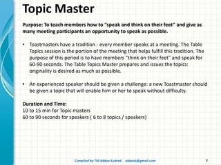 Tm meeting roles abbas | PDF