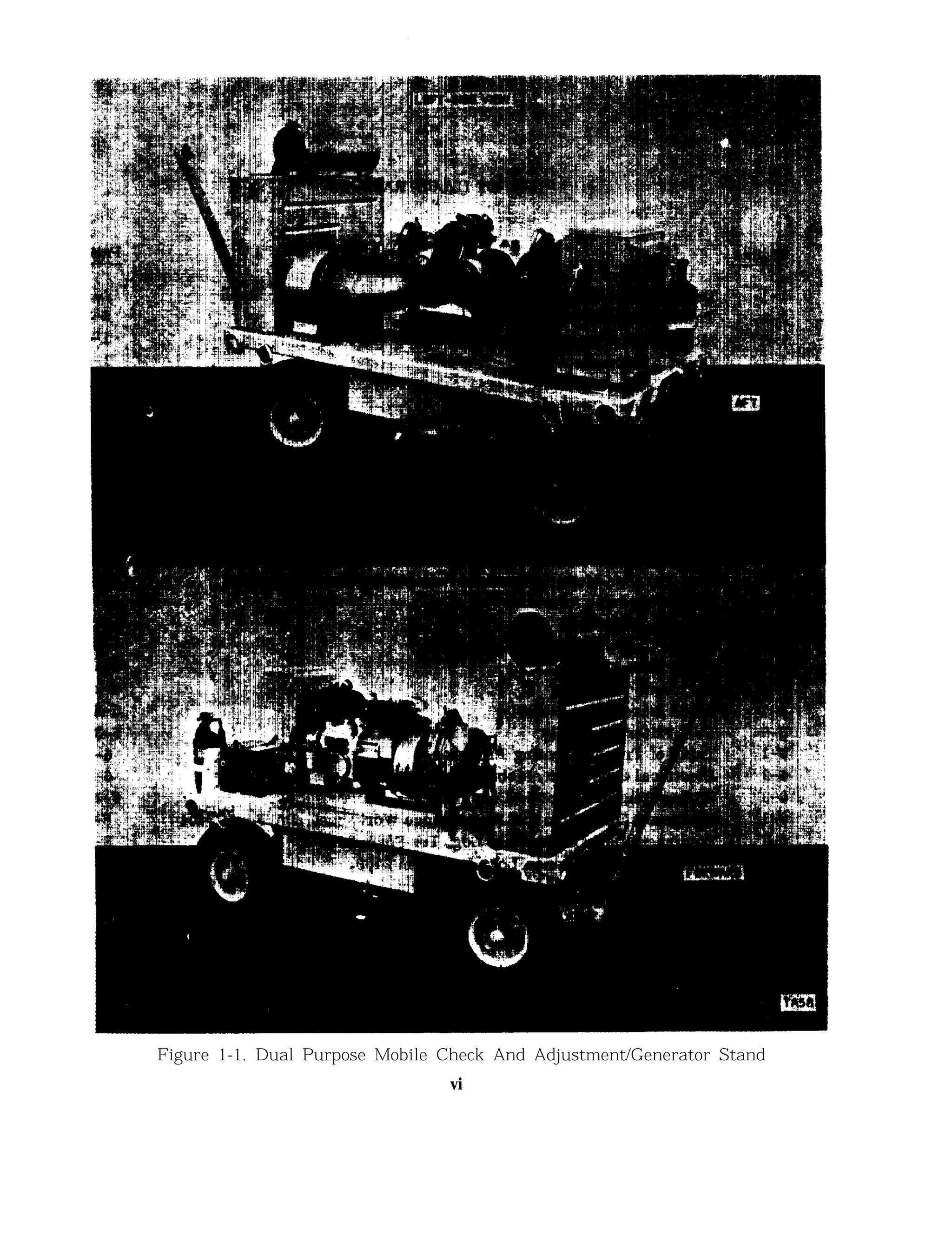 Figure 1-1. Dual Purpose Mobile Check And Adjustment/Generator Stand
vi
 