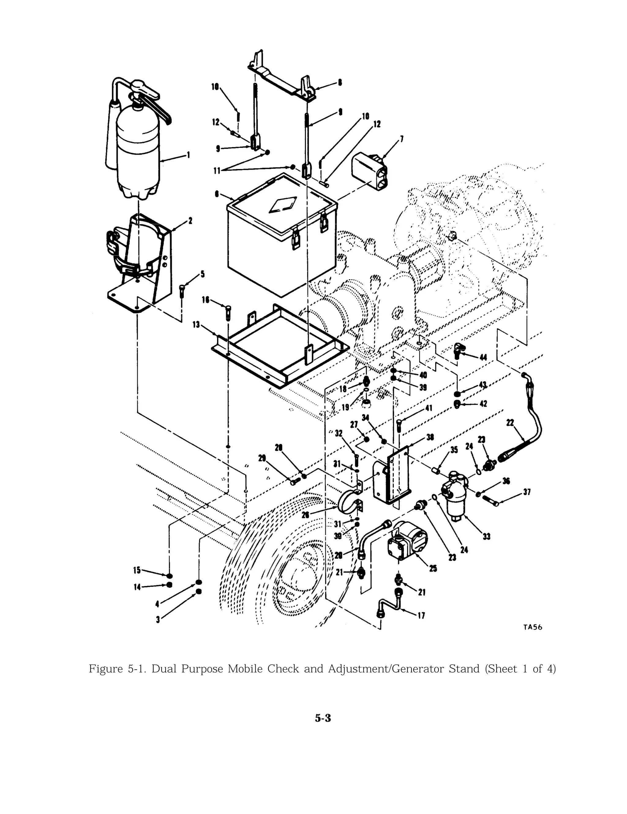 Figure 5-1. Dual Purpose Mobile Check and Adjustment/Generator Stand (Sheet 1 of 4)
5-3
 