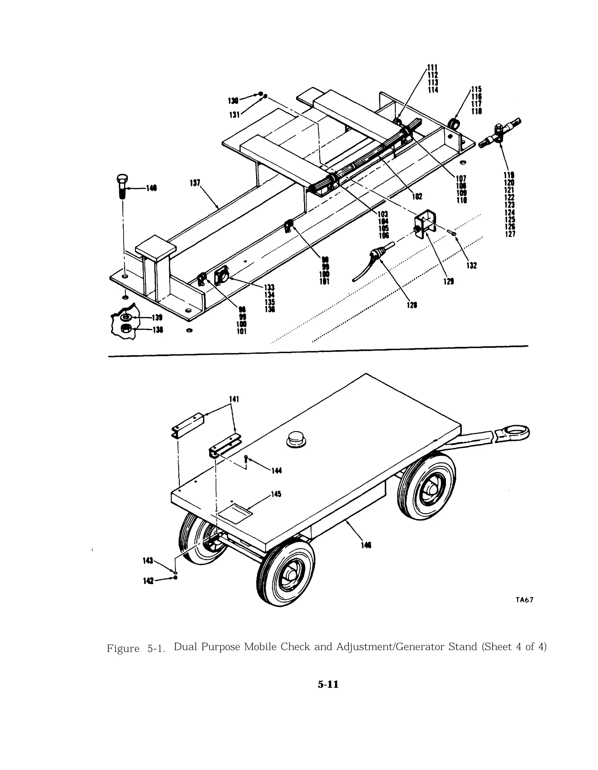 Figure 5-1. Dual Purpose Mobile Check and Adjustment/Generator Stand (Sheet 4 of 4)
5-11
 