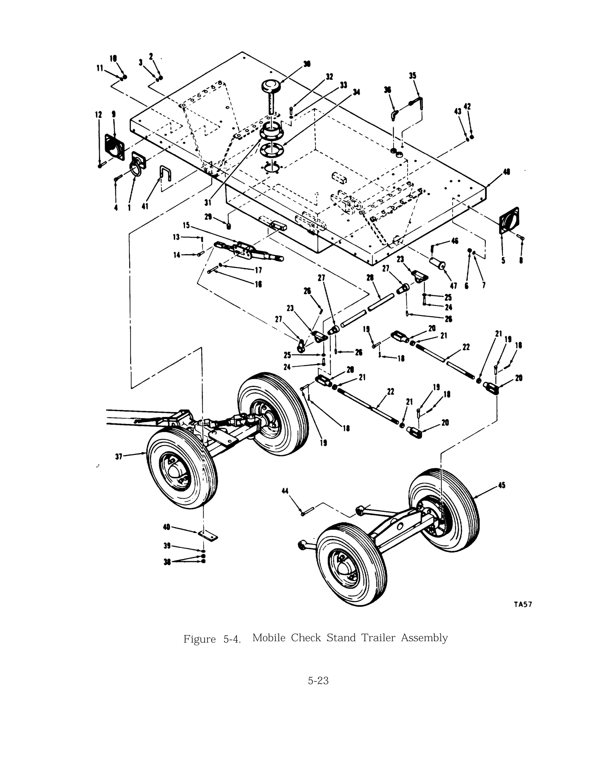 Figure 5-4. Mobile Check Stand Trailer Assembly
5-23
 