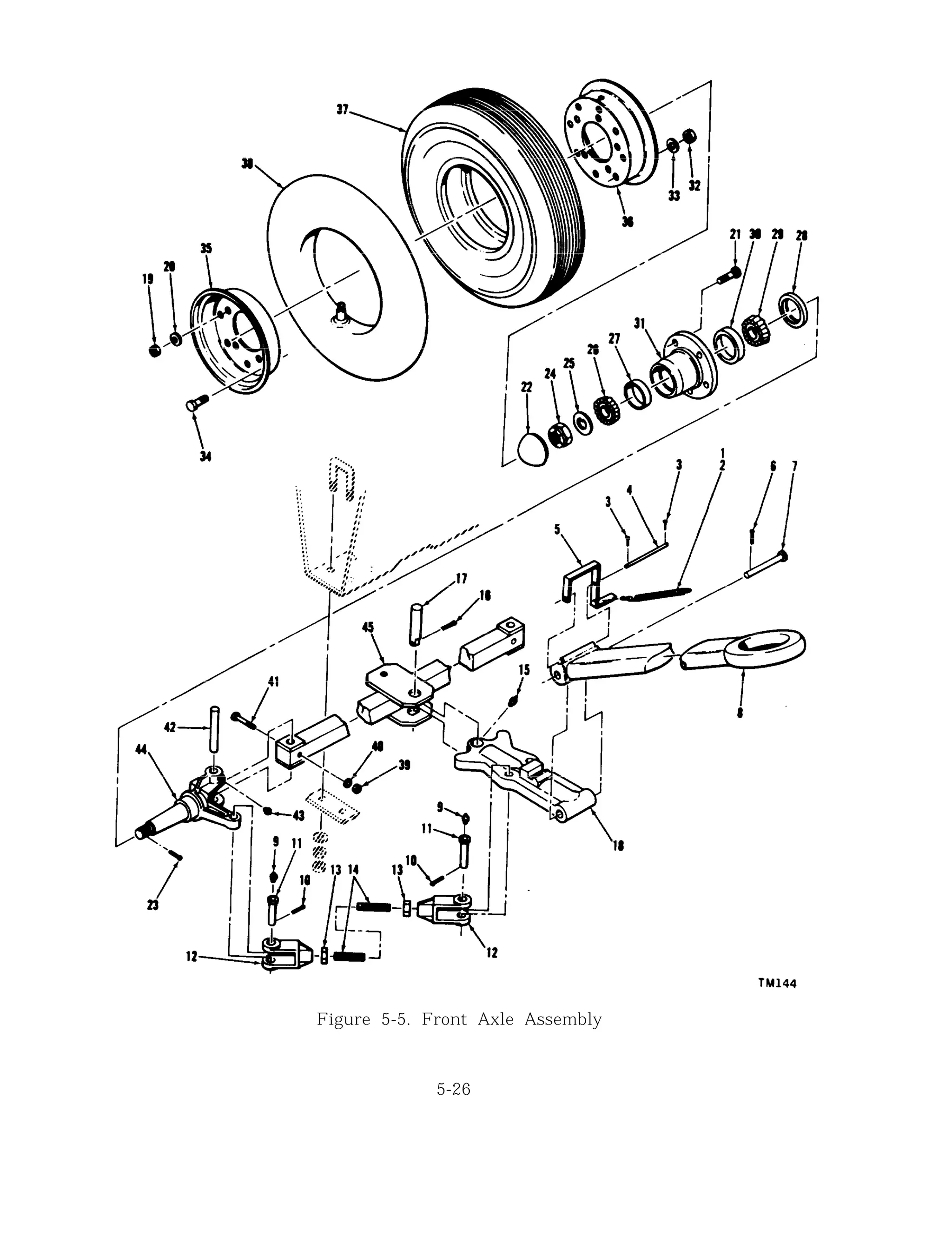 Figure 5-5. Front Axle Assembly
5-26
 