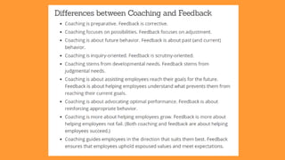 Tm  coaching and feedback
