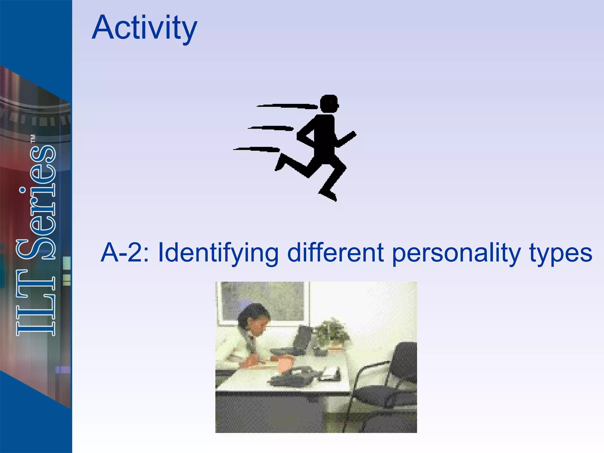 Activity




A-2: Identifying different personality types
 