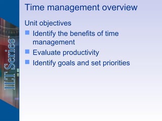 Time Management Course Objectives Time management | PPT