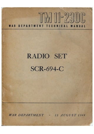 Radio SCR 694C. TM11 230C.