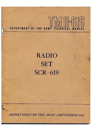Radio SCR 619. TM11 - 619