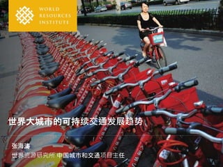 世界大城市的可持续交通发展趋势 
张海涛 
世界资源研究所中国城市和交通项目主任 
 