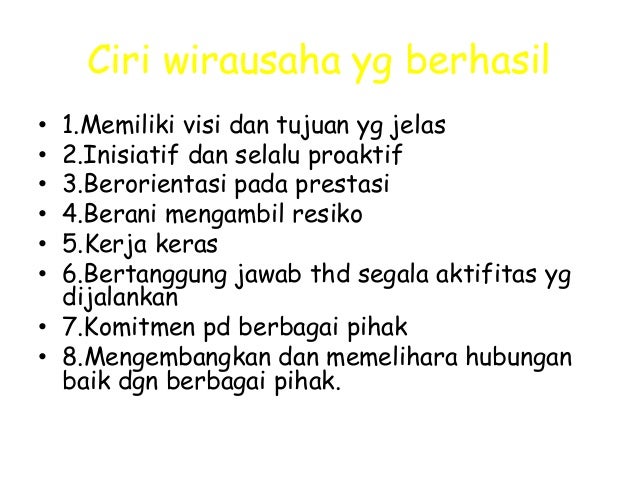 Sifat Sifat Yg Perlu Dimiliki Wirausaha Tm 3