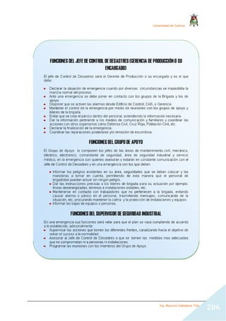 Universidad de Cuenca
Ing. Mauricio Valladarez Tola
206
 