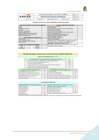 Universidad de Cuenca
Ing. Mauricio Valladarez Tola
211
 
