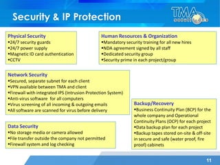 Appendices

     Technical Skill Set

     Cloud Migration Services

     Quality Process

     Project Management Tools

     Security & IP Protection




                                 11
 