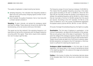 Fundamentals of sound module (basic level) | PDF