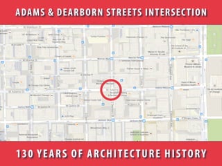 130 YEARS OF ARCHITECTURE HISTORY
ADAMS & DEARBORN STREETS INTERSECTION
 