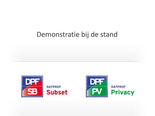 Demonstratie bij de stand 