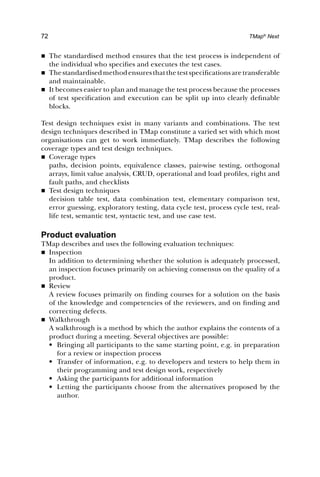 Tmap Test Process T map next look inside version | PDF