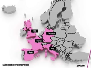 UK
                                           Germany



                                  France



                                              Italy

                     Spain




European consumer base
 