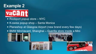 Pop-up commerce