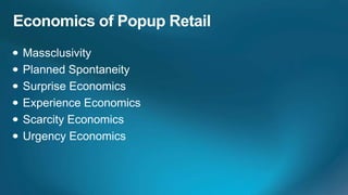 Pop-up commerce