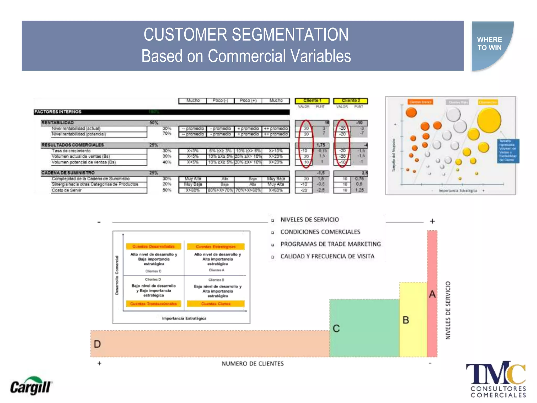 WHERE
TO WIN
CUSTOMER SEGMENTATION
Based on Commercial Variables
 