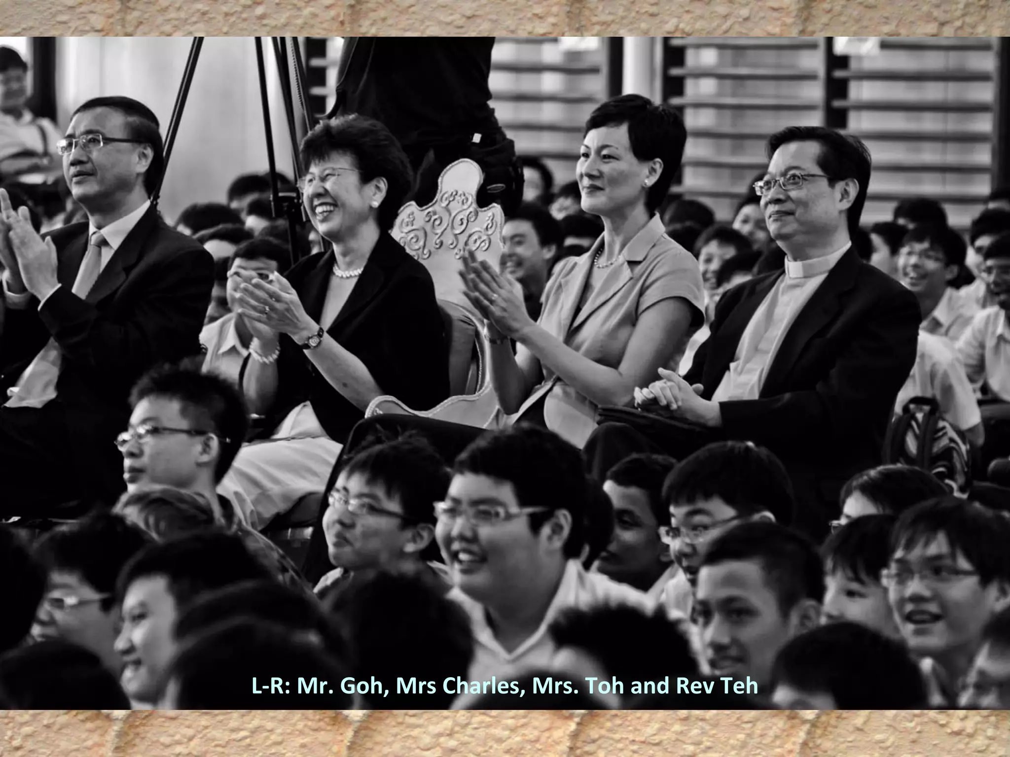 L‐R: Mr. Goh, Mrs Charles, Mrs. Toh and Rev Teh
 