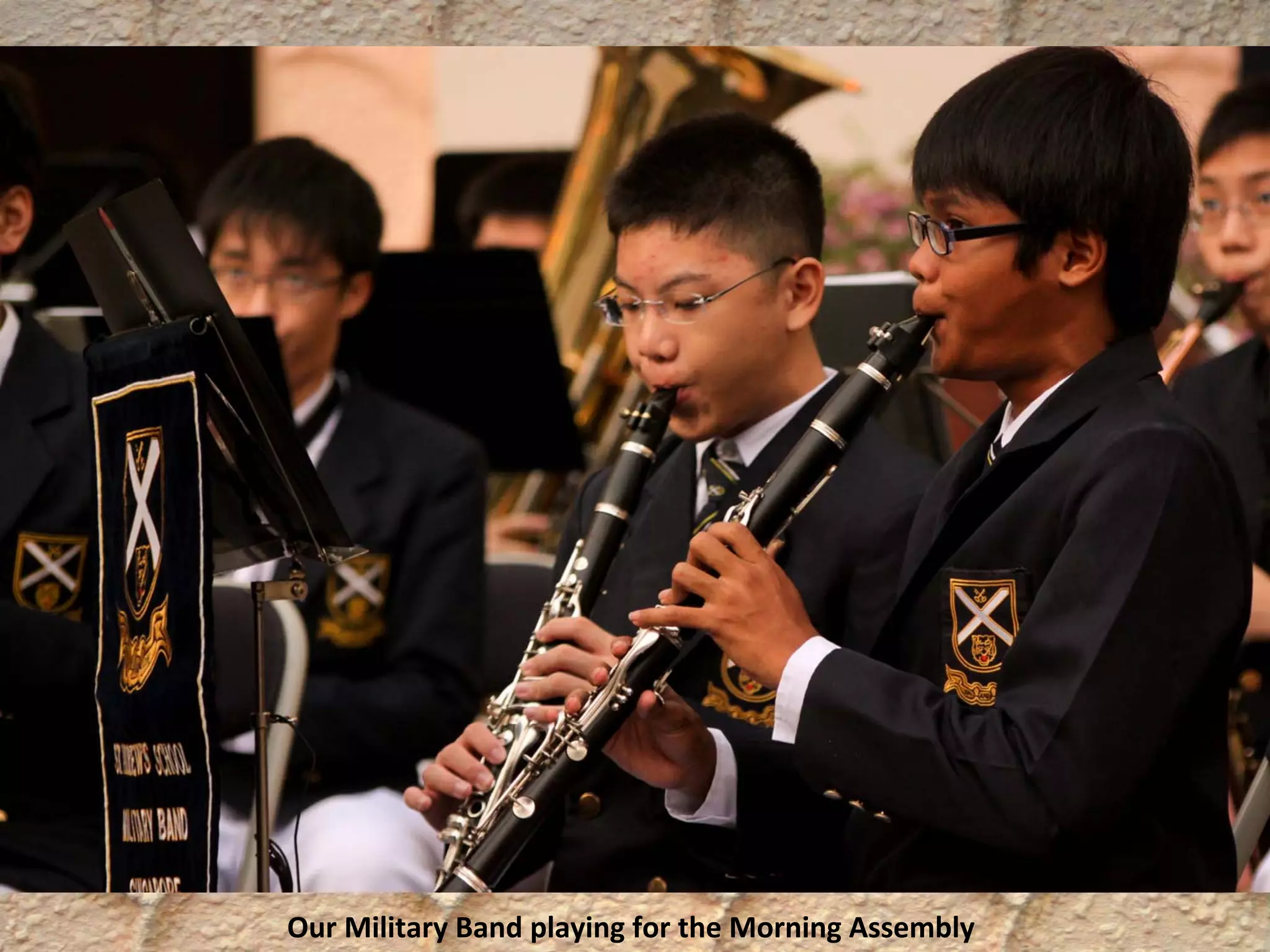 Our Military Band playing for the Morning Assembly
 