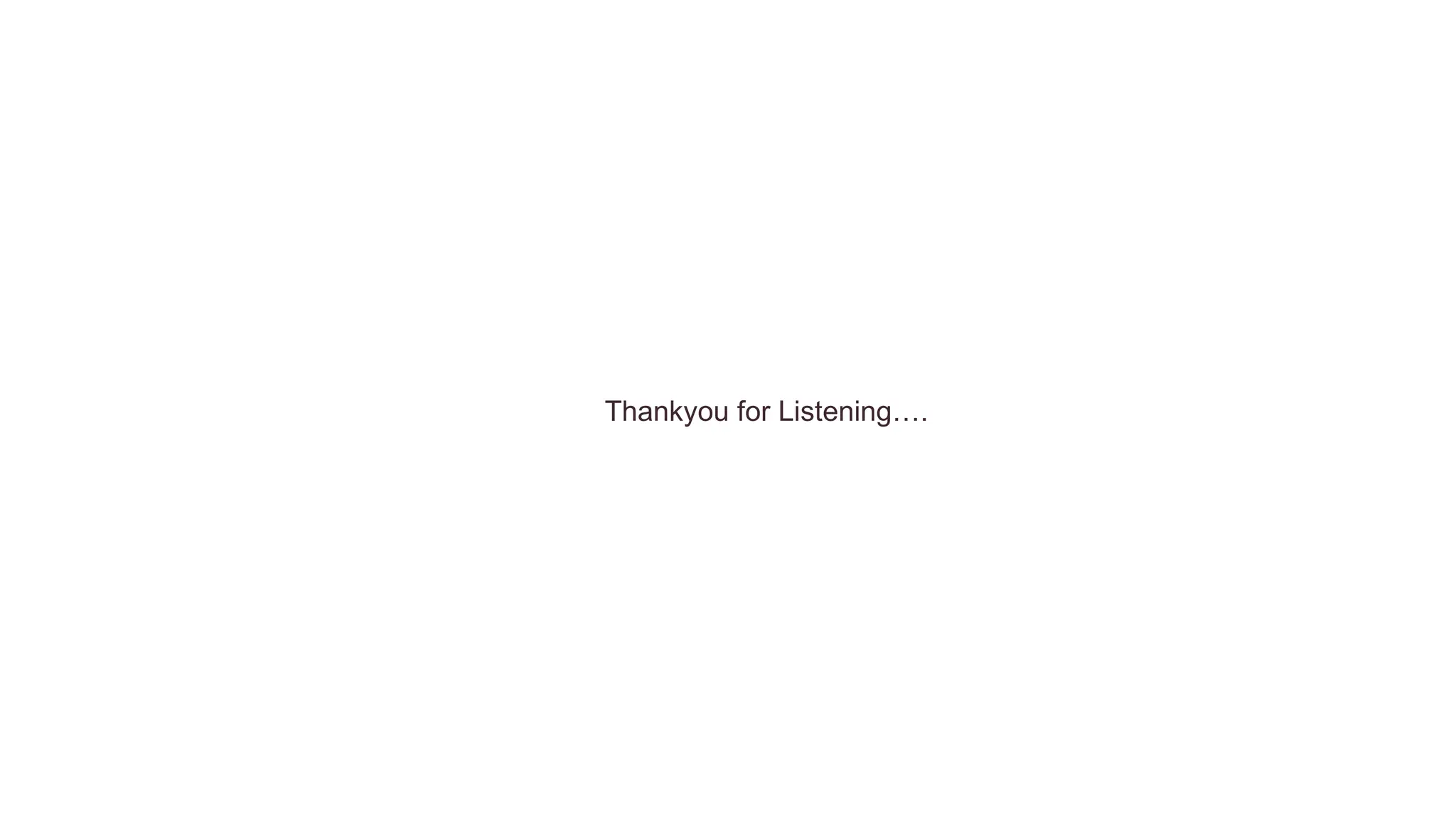 Thankyou for Listening….
 