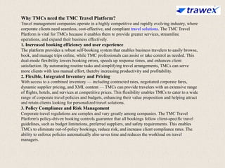 TMC TRAVEL PLATFORM | SOLUTION FOR TRAVEL MANAGEMENT COMPANY | PPTX