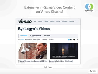 Extensive In-Game Video Content
on Vimeo Channel
link here
 