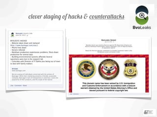 clever staging of hacks & counterattacks
 
