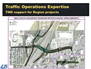 Traffic Operations Expertise
TMD support for Region projects

 