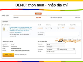 DEMO: chọn mua - nhập địa chỉ
 