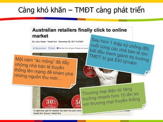 Càng khó khăn – TMĐT càng phát triển
 