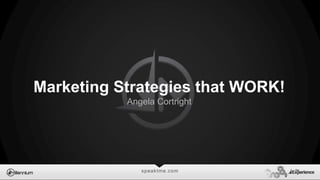 speaktme.com
Marketing Strategies that WORK!
Angela Cortright
 