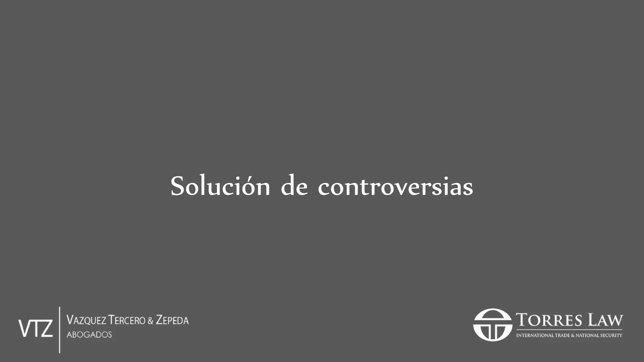 Solución de controversias
 