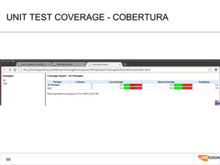 UNIT TEST COVERAGE - COBERTURA
68
 