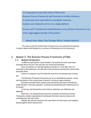 TM Forum Frameworx Overview Course | PDF