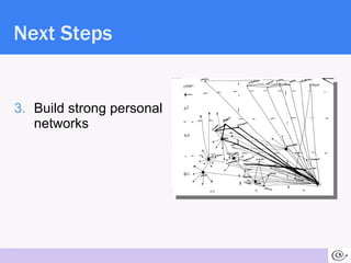 Next Steps <ul><li>Build strong personal networks </li></ul>