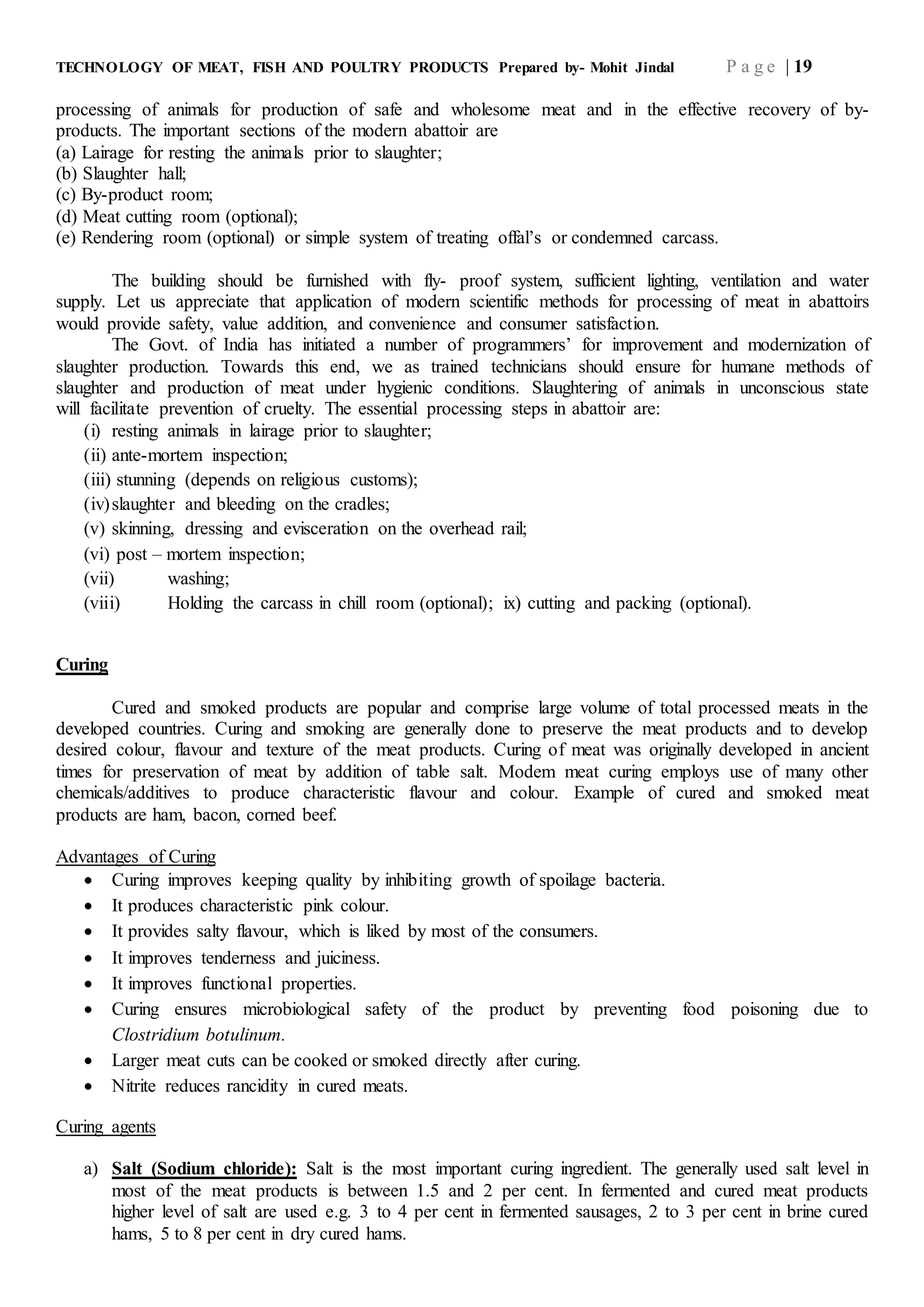 TECHNOLOGY OF MEAT, FISH AND POULTRY PRODUCTS | DOCX