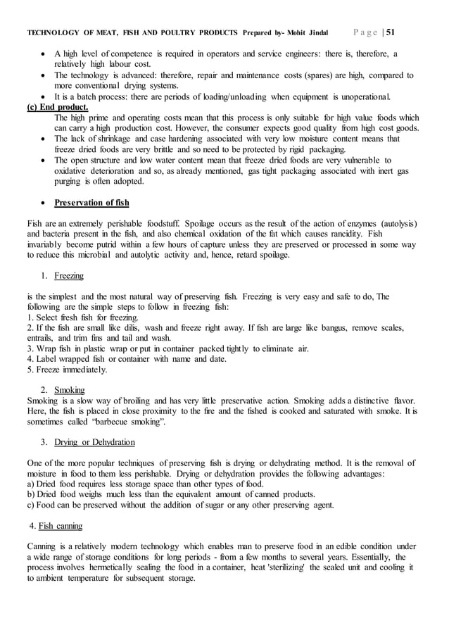 TECHNOLOGY OF MEAT, FISH AND POULTRY PRODUCTS PDF